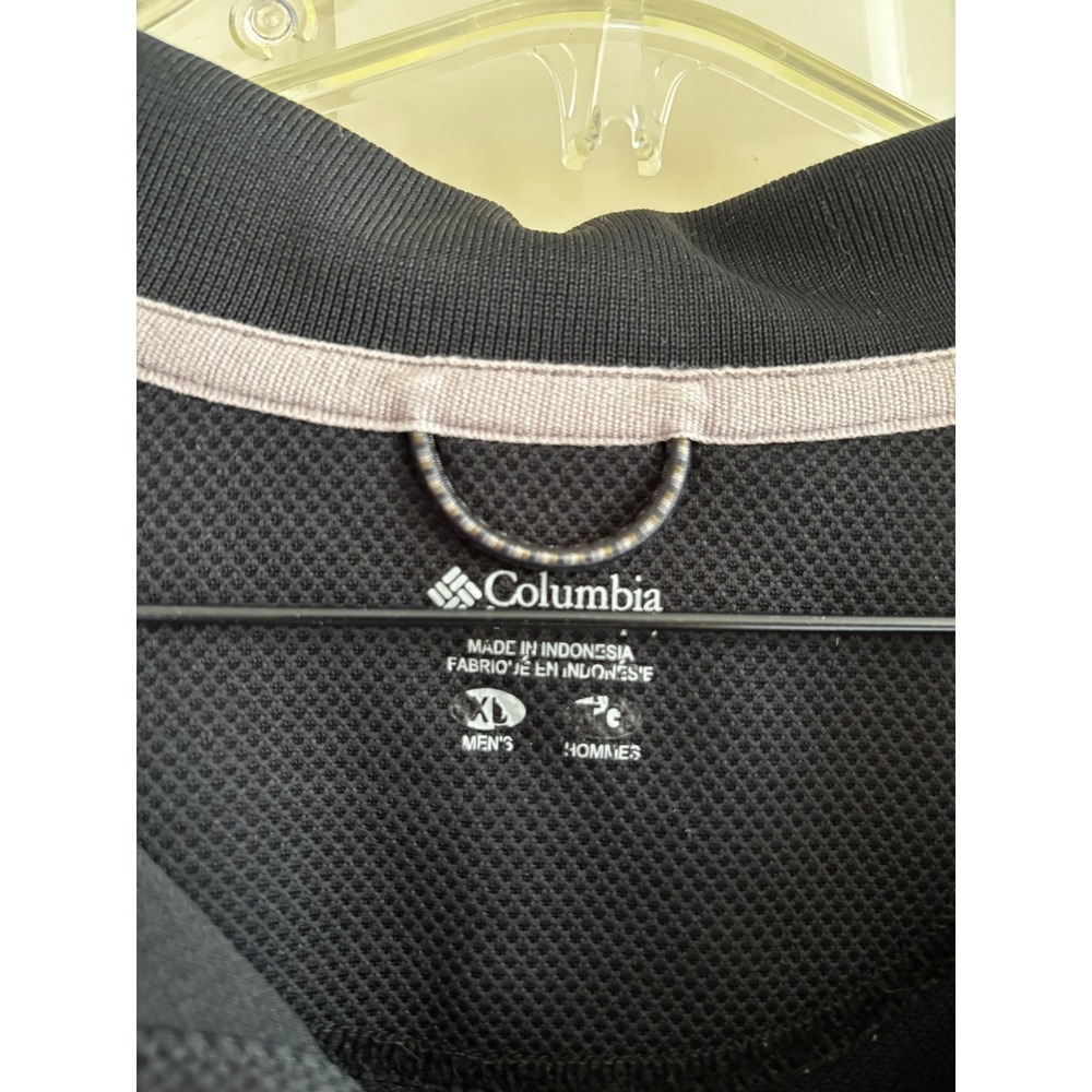 Columbia Mens Omni-Wick Polo Shirt Black Short Sleeve AM 2781 XL - Picture 2 of 4